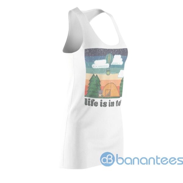 Life Is In Tents Camping Racerback Dress For Women Product Photo
