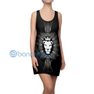 lioness and mandala pattern black racerback dress 5 zaotu 300x300 image Lioness And Mandala Pattern Black Racerback Dress Product Photo