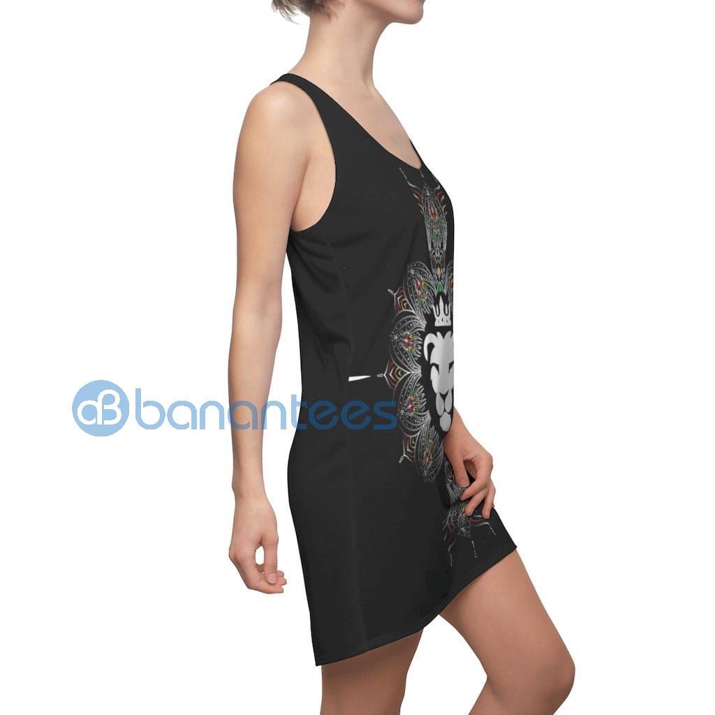 lioness-and-mandala-pattern-black-racerback-dress-6-9Ju7W.jpg Lioness And Mandala Pattern Black Racerback Dress Product Photo