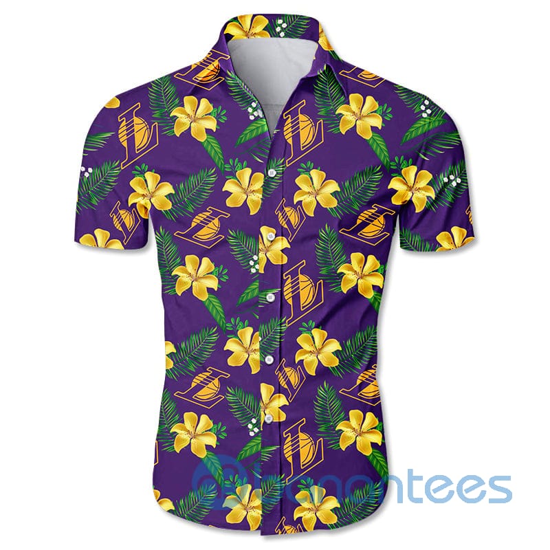 los-angeles-lakers-small-flowers-short-sleeves-hawaiian-shirt-1-KN4Sd.jpg Los Angeles Lakers Small Flowers Short Sleeves Hawaiian Shirt Product Photo