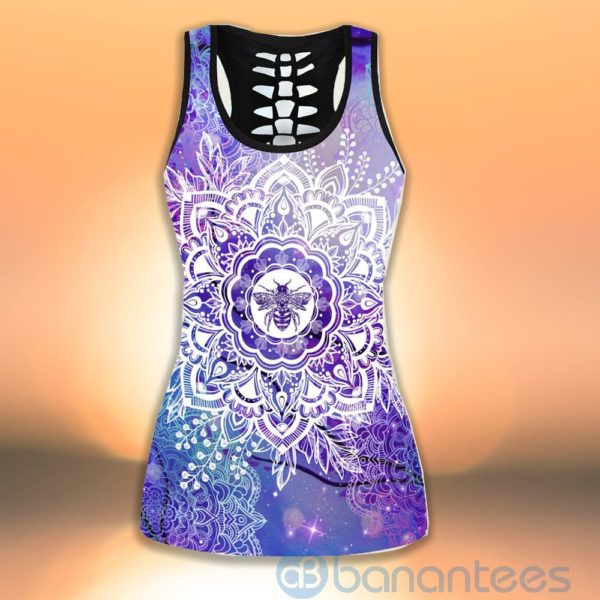 Love Bee Mandala Tank Top Legging Set Outfit Product Photo