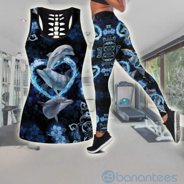 Love Dolphin Tank Top Legging Set Outfit Product Photo