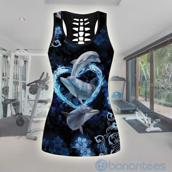 Love Dolphin Tank Top Legging Set Outfit Product Photo