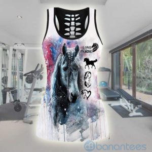 Love Horse Best Gift Hollow Tank Top Legging Set Outfit Product Photo