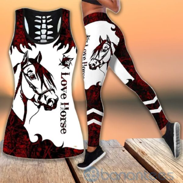 Love Horse Hollow Tank And Legging Outfit Product Photo