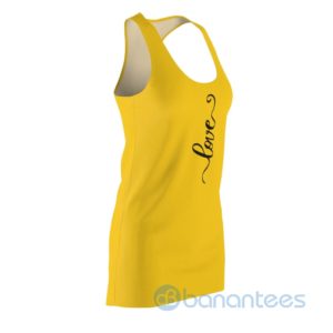 Love Yellow Racerback Dress Love Gift Dress For Women Product Photo