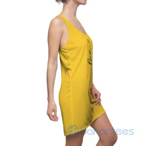 Love Yellow Racerback Dress Love Gift Dress For Women Product Photo