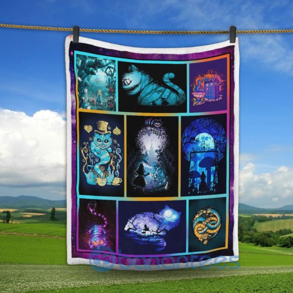 Magical Cat Dark Night Halloween Sherpa Blanket Product Photo