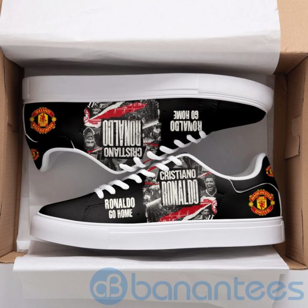 Manchester United Ronaldo Black Low Top Skate Shoes Product Photo