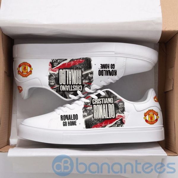 Manchester United Ronaldo White Low Top Skate Shoes Product Photo