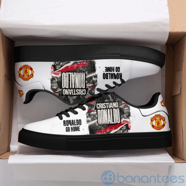 Manchester United Ronaldo White Low Top Skate Shoes Product Photo