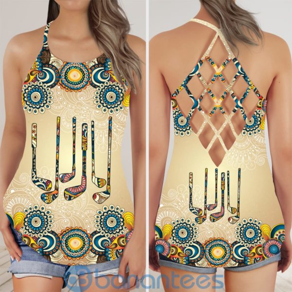 Mandala Golf Women Club Sport Criss Cross Tank Top Product Photo