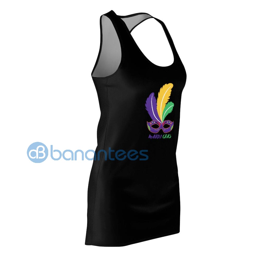 mardi-gras-feather-mask-racerback-dress-for-women-3-aKYzB.jpg Mardi Gras Feather Mask Racerback Dress For Women Product Photo
