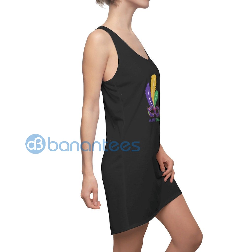 mardi-gras-feather-mask-racerback-dress-for-women-6-DTLFV.jpg Mardi Gras Feather Mask Racerback Dress For Women Product Photo