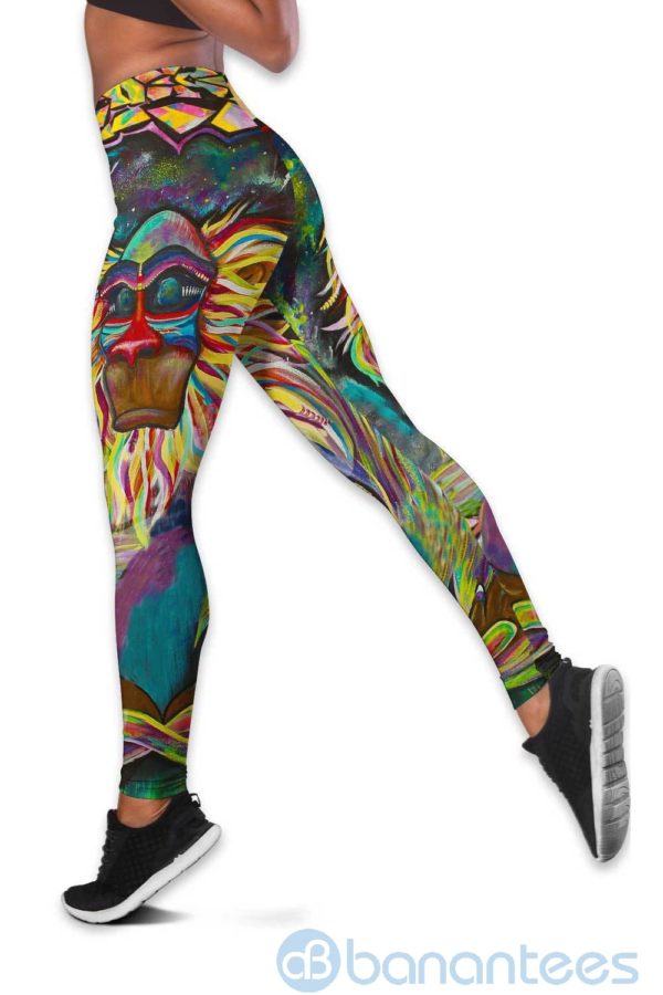 Meditating Rafiki Yoga Hollow Tank And Legging Outfit Product Photo