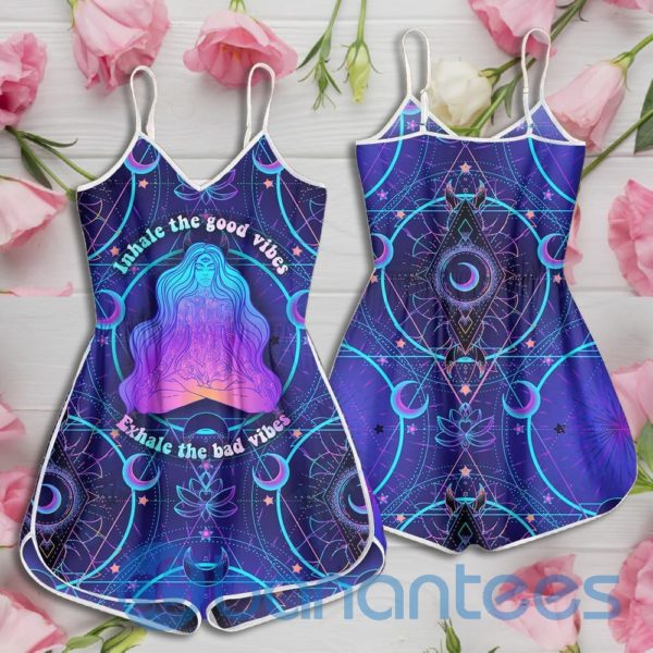 Meditation Inhale Good Vibes Exhale Bad Vibes Rompers For Women Product Photo