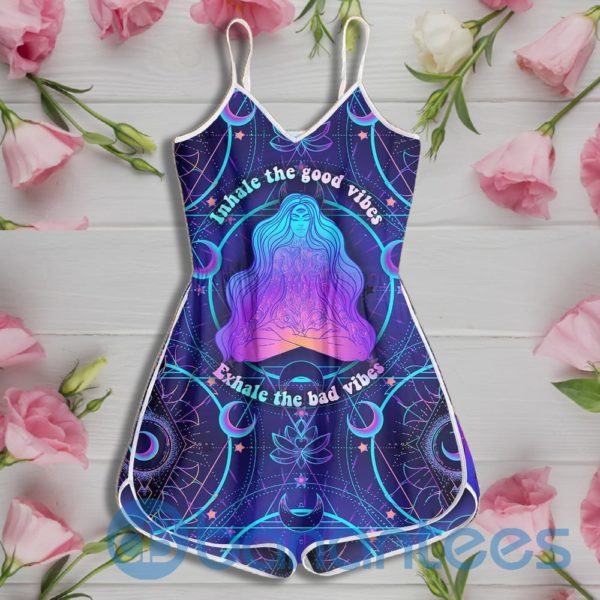 Meditation Inhale Good Vibes Exhale Bad Vibes Rompers For Women Product Photo