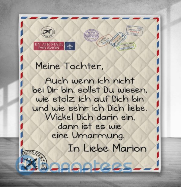 Meine Tocher In Liebe Marion Quilt Blanket Product Photo
