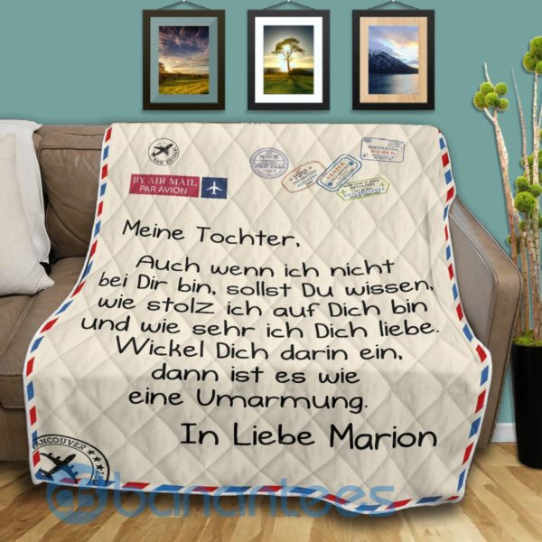 Meine Tocher In Liebe Marion Quilt Blanket Product Photo