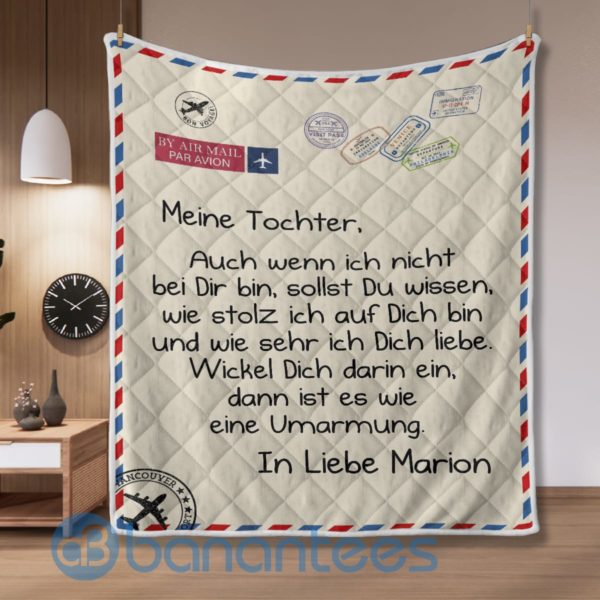 Meine Tocher In Liebe Marion Quilt Blanket Product Photo