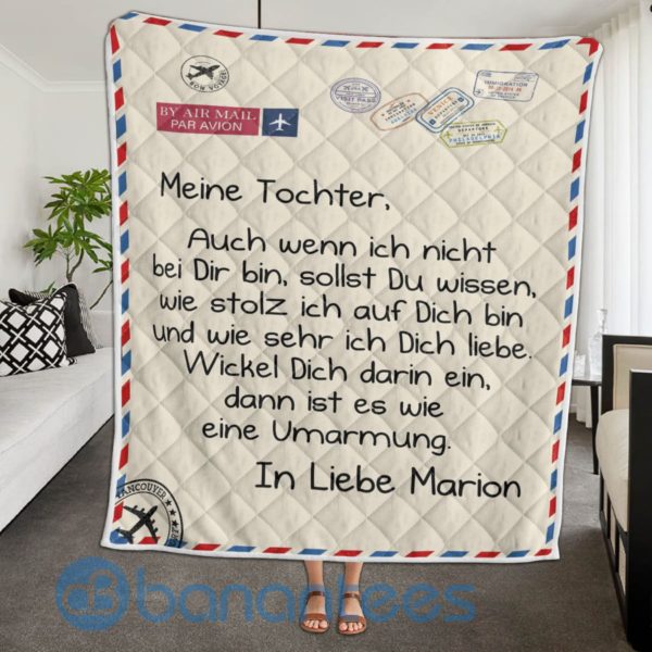 Meine Tocher In Liebe Marion Quilt Blanket Product Photo