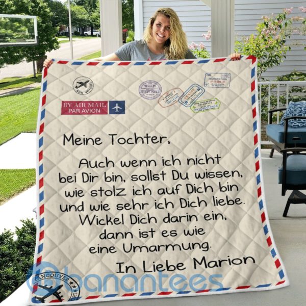 Meine Tocher In Liebe Marion Quilt Blanket Product Photo