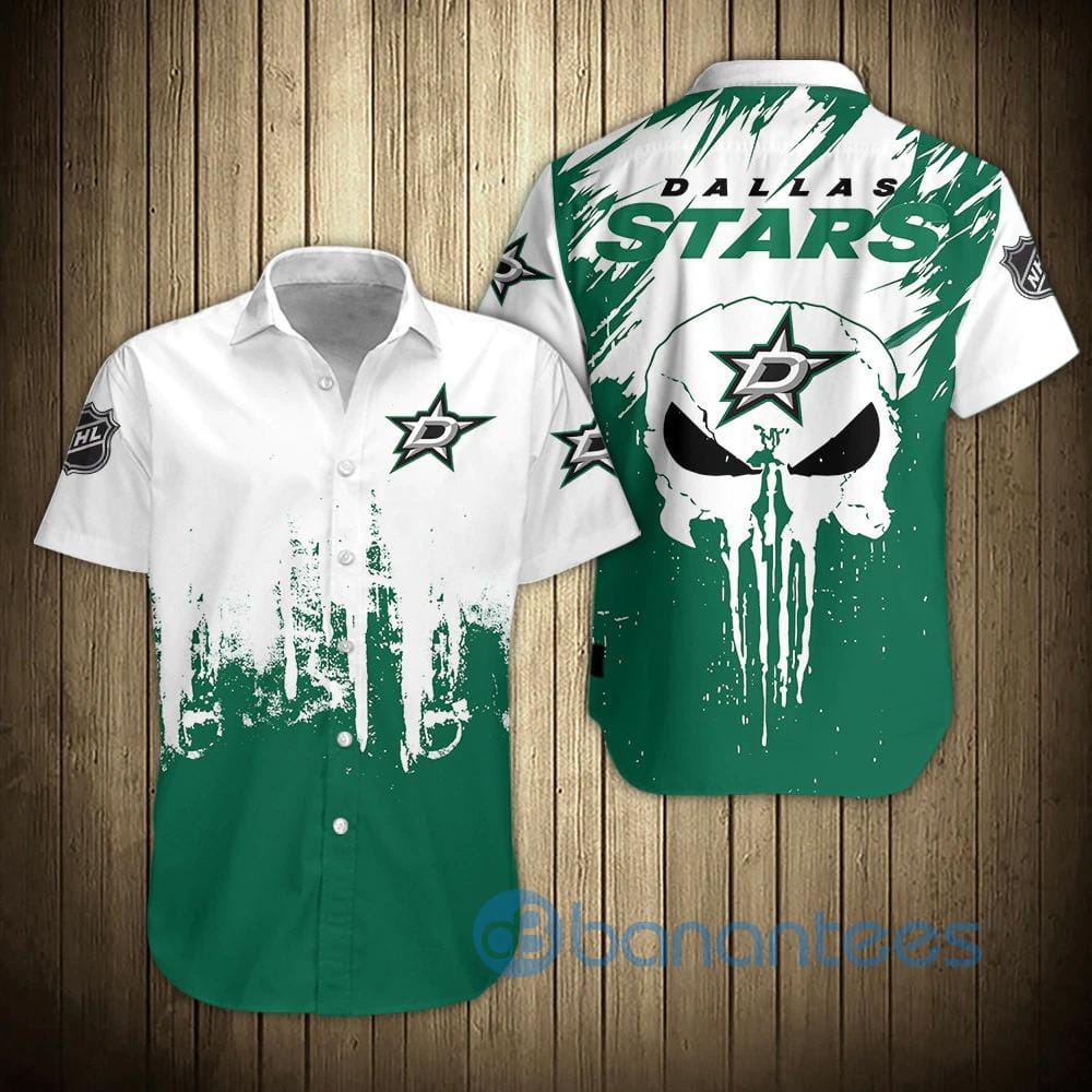 mens-dallas-stars-short-sleeves-hawaiian-shirt-1-1B38W.jpg Men's Dallas Stars Short Sleeves Hawaiian Shirt Product Photo