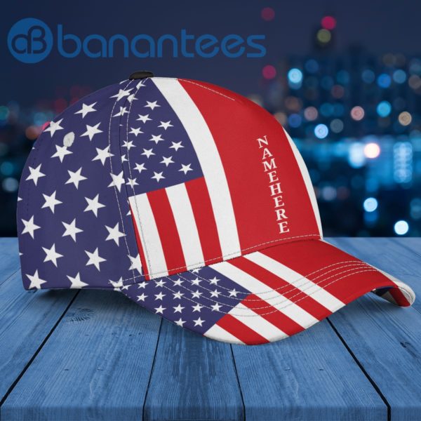 Mexico and America Flag Custom Name Cap Hat Product Photo