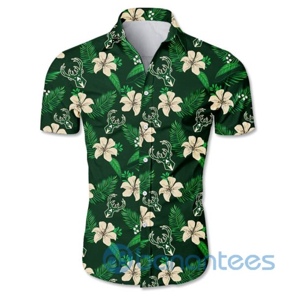 Milwaukee Bucks Small Flowers Short Sleeves Hawaiian Shirt Product Photo