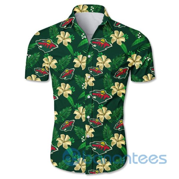 Minnesota Wild Floral Short Sleeves Hawaiian Shirt Product Photo