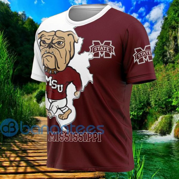 Mississippi State Bulldogs Mascot All Over Printed 3D T Shirt Product Photo