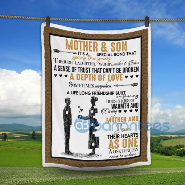 Mother And Son It's A Special Bond That Spans The Year Sherpa Blanket Product Photo