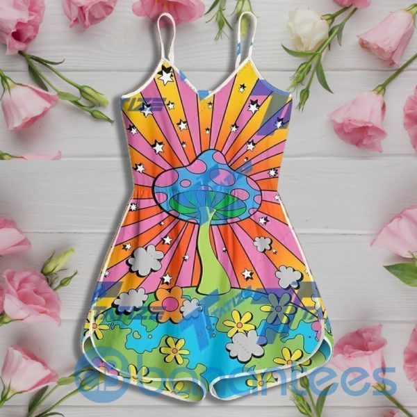 Mushroom Psychedelic Color Pattern Design Rompers For Women Product Photo