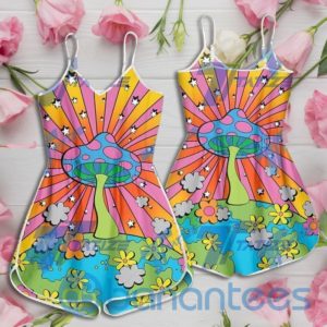 Mushroom Psychedelic Color Pattern Design Rompers For Women Product Photo