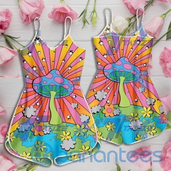 Mushroom Psychedelic Color Pattern Design Rompers For Women Product Photo