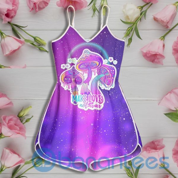 Mushroom Psychedelic Make Love Not War Rompers For Women Product Photo