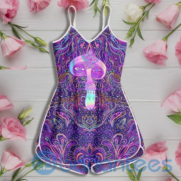 Mushroom Psychedelic Pattern Rompers For Women Product Photo