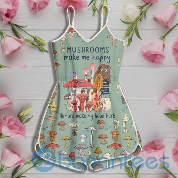 Mushrooms Make Me Happy Humans Make My Head Hurt Rompers For Women Product Photo