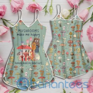 Mushrooms Make Me Happy Humans Make My Head Hurt Rompers For Women Product Photo