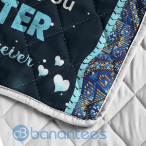 My Amazing Daughter More Than Anything In This World I Love You Quilt Blanket Product Photo