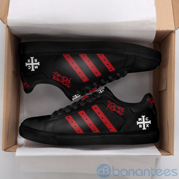 My Chemical Romance Red Striped Low Top Skate Shoes Product Photo