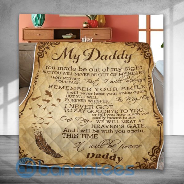 My Daddy Design Quilt Blanket Gift For Father's Day Product Photo