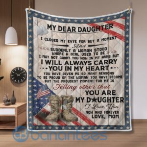 My Dear Daughter Soldier Quilt Blanket Product Photo