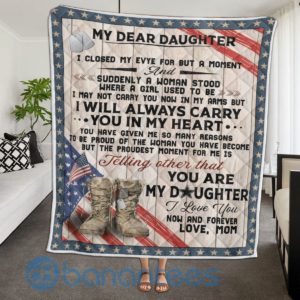 My Dear Daughter Soldier Quilt Blanket Product Photo