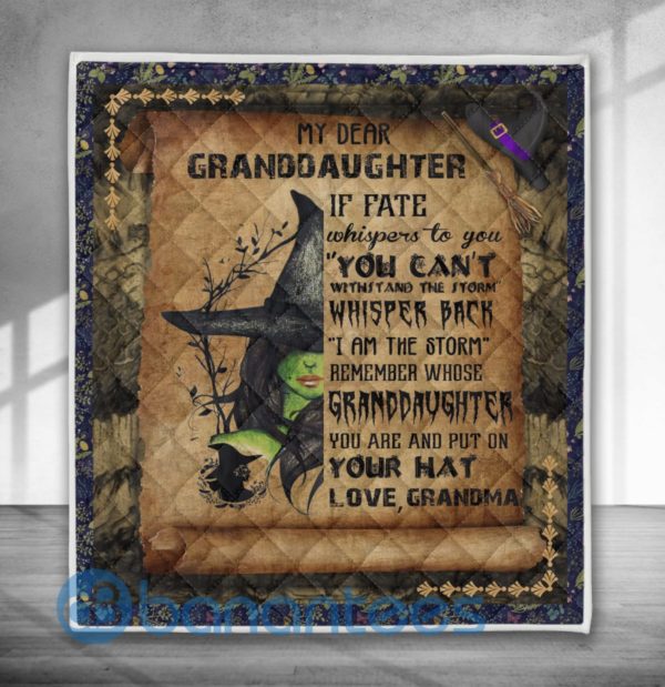 My Dear Grandaughter Witchcraft Quilt Blanket Product Photo