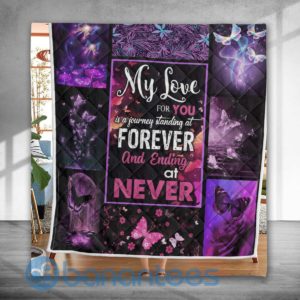 My Love For You Is A Journey Butterfly Quilt Blanket Product Photo
