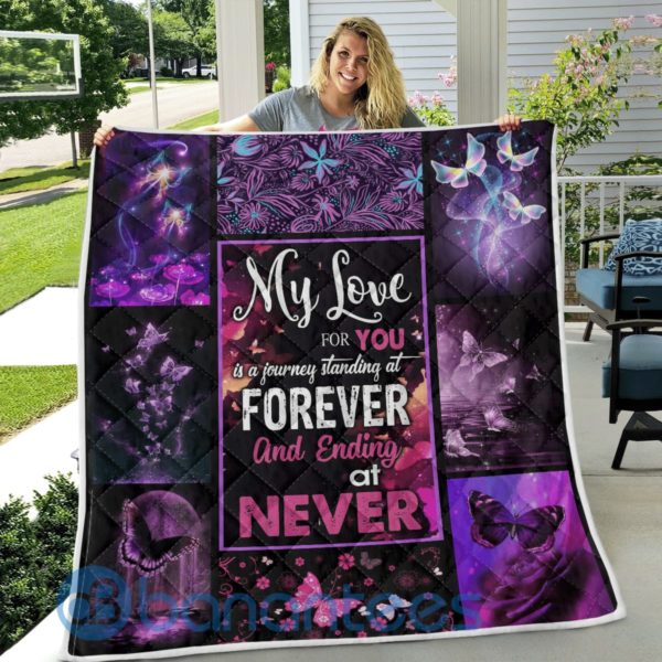 My Love For You Is A Journey Butterfly Quilt Blanket Product Photo
