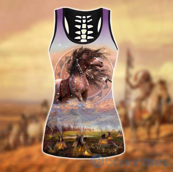 Native American Horse Tank Top Legging Set Outfit Product Photo