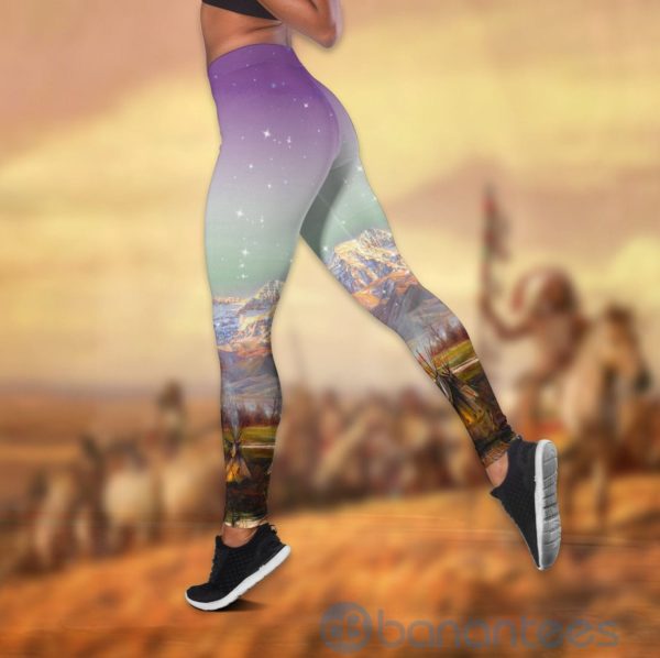 Native American Horse Tank Top Legging Set Outfit Product Photo
