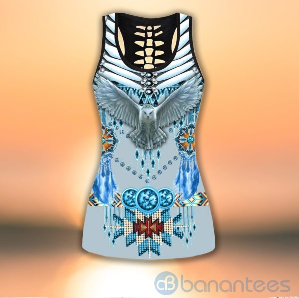 Native American White Bird Tank Top Legging Set Outfit Product Photo